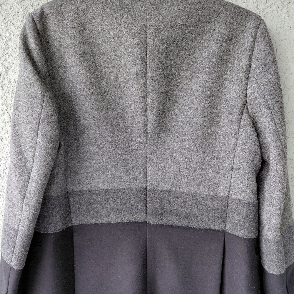 Neil Barrett Slim Fit Colorblock Wool Blazer Jacket Gray Black Italy Size 50 Lux - Picture 4 of 7